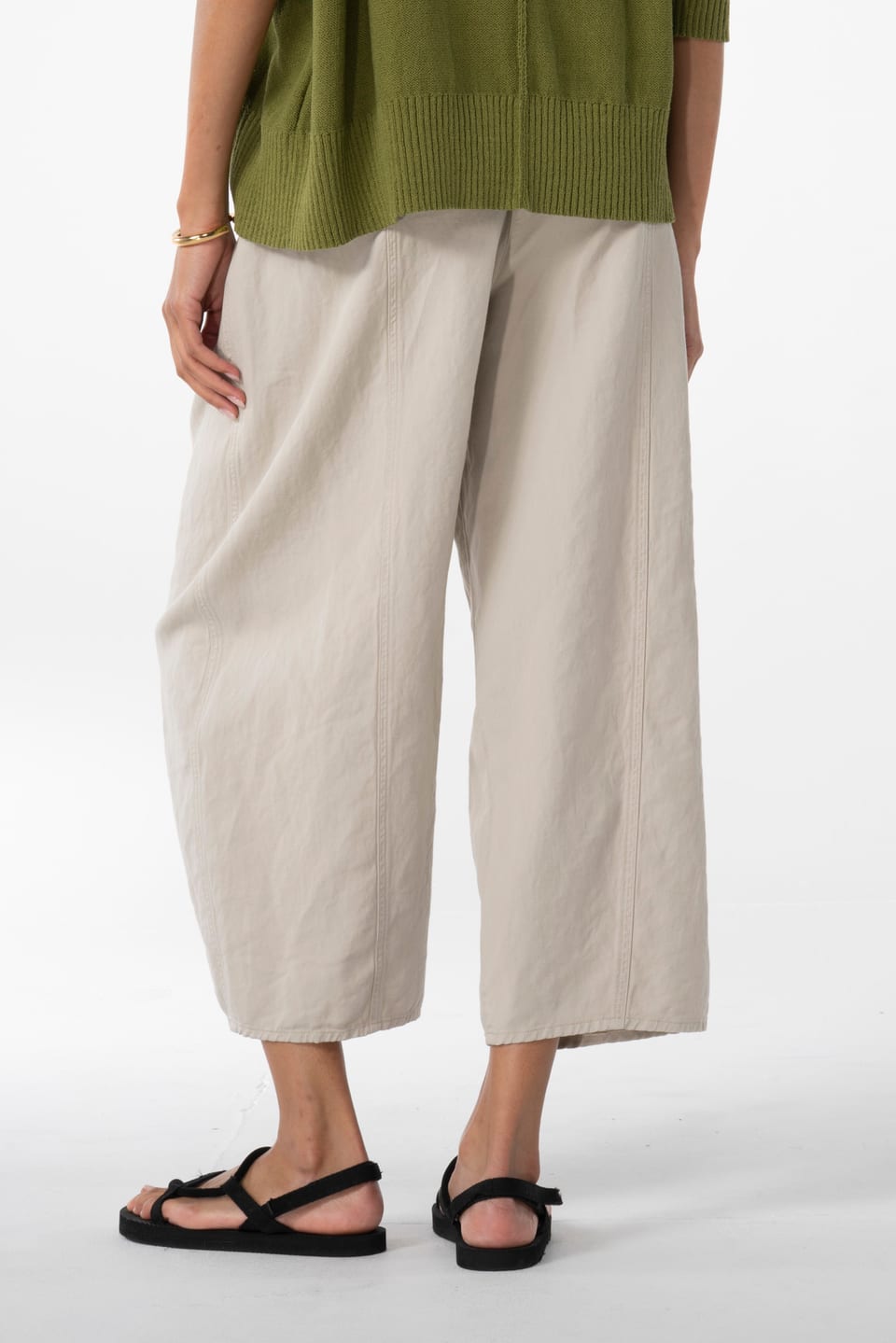 Trousers 630 - Lyocell linen cotton twill - 120NETTLE - 10260110520