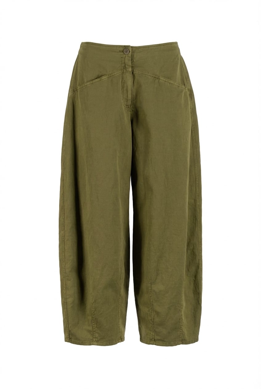 Trousers 630 - Lyocell linen cotton twill - 772CACTUS - 10260110520