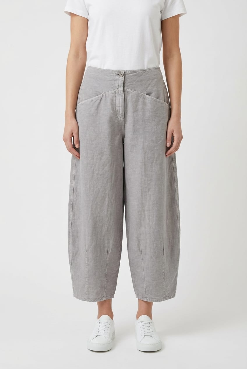 Trousers 630 - Lyocell linen cotton twill - 922CHALK - 10260110520