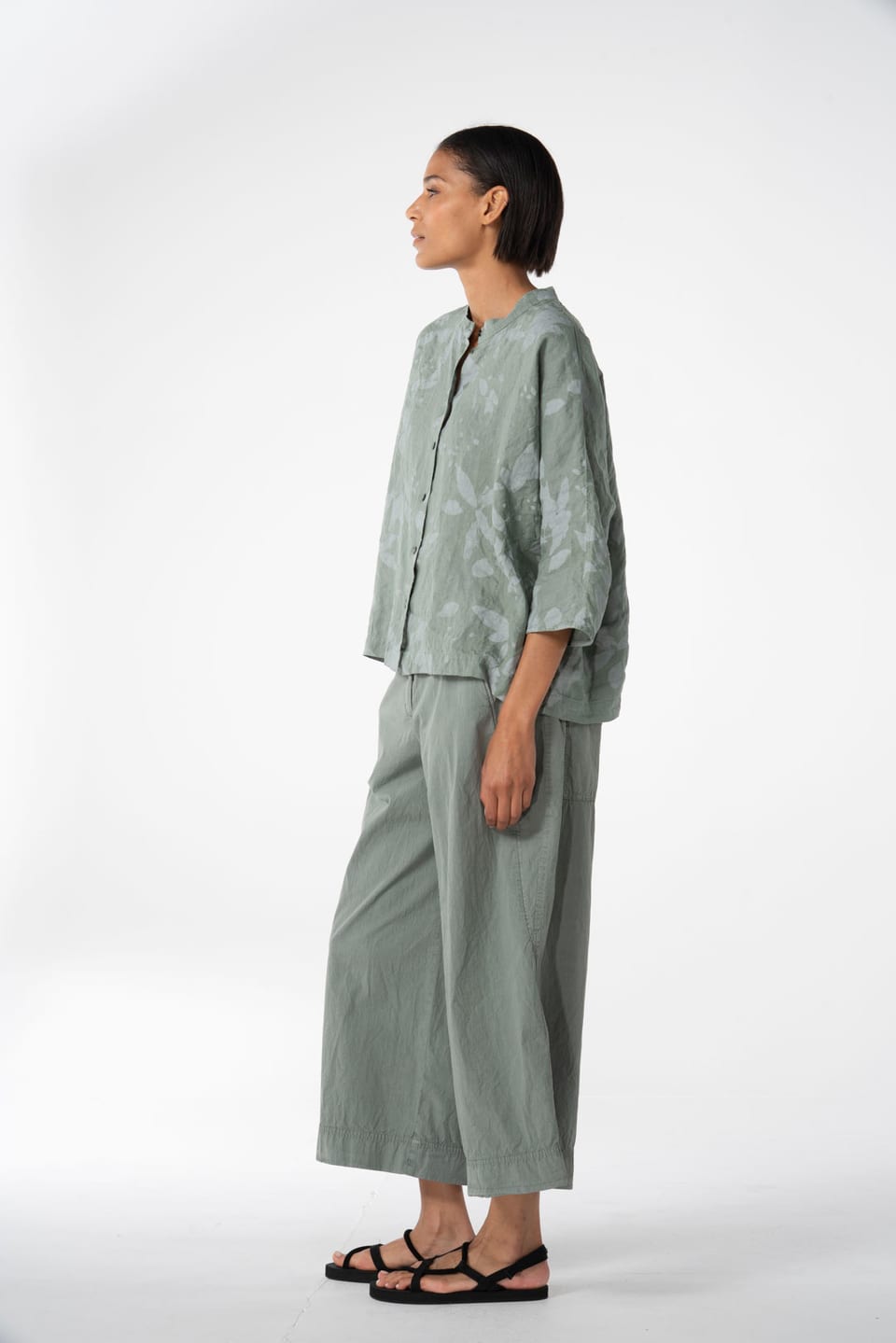 Broek 631 - Kreukelkatoen - 652ALOE - 10260110521