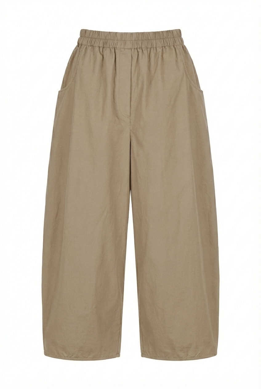 Trousers 632 Beige Pure cotton