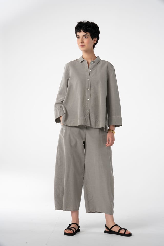Trousers 634 - Cotton cupro rips - 122NETTLE - 10260110525