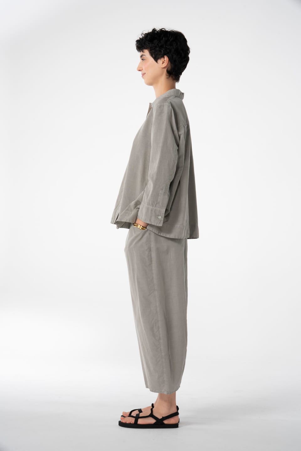 Broek 634 - Katoen-cupromix ribkatoen - 122NETTLE - 10260110525