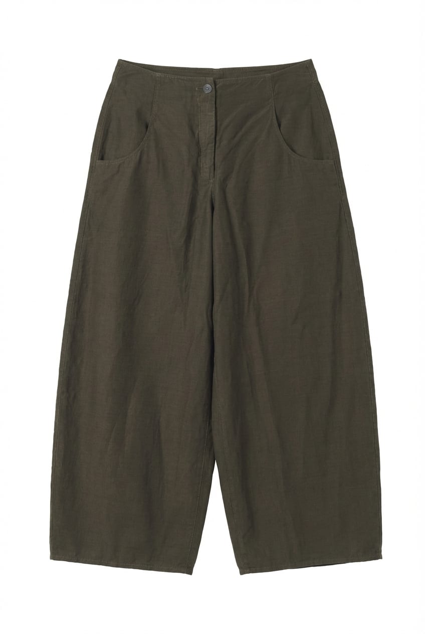 Broek 634 - Katoen-cupromix ribkatoen - 782PALMTREE - 10260110525