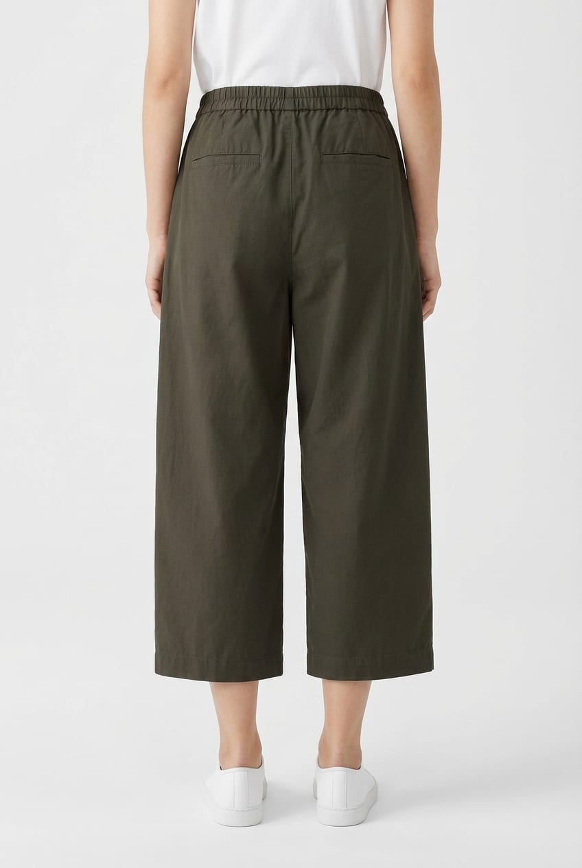Broek 634 - Katoen-cupromix ribkatoen - 782PALMTREE - 10260110525