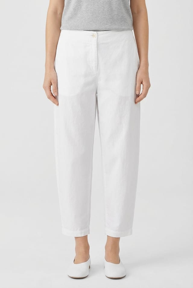 Trousers 636 - Flowing dobby - 100WHITE - 10260110527
