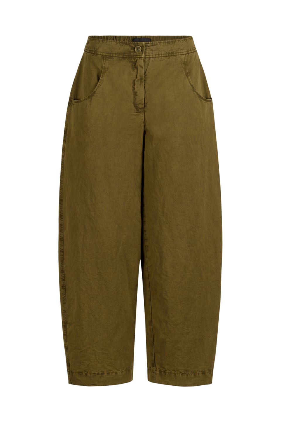 Trousers 637 - Cotton linen twill - 742CANE - 10260110528