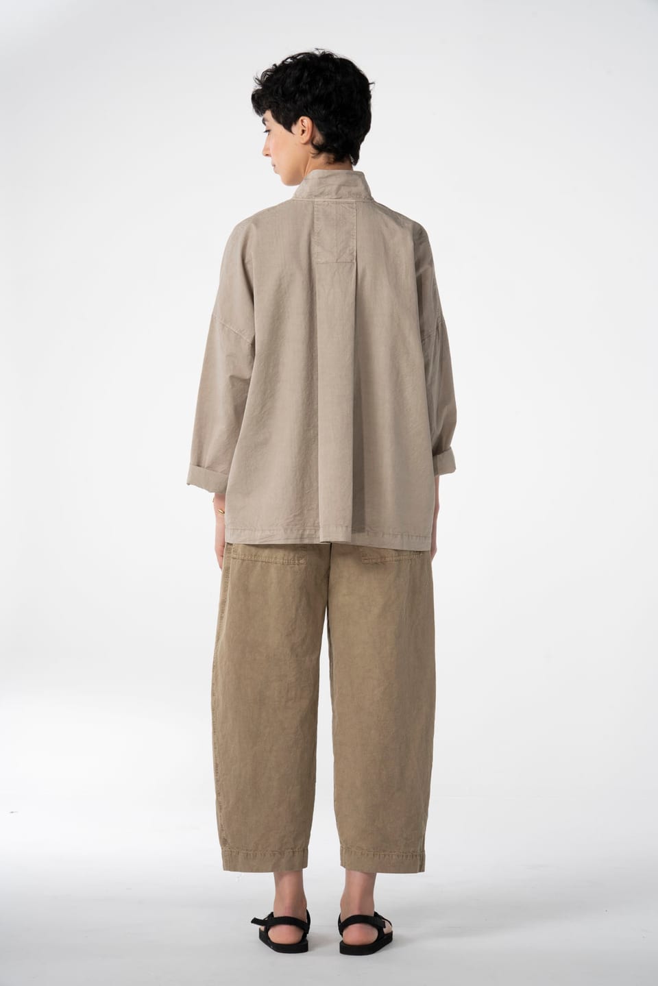 Trousers 637 - Cotton linen twill - 842DUNE - 10260110528