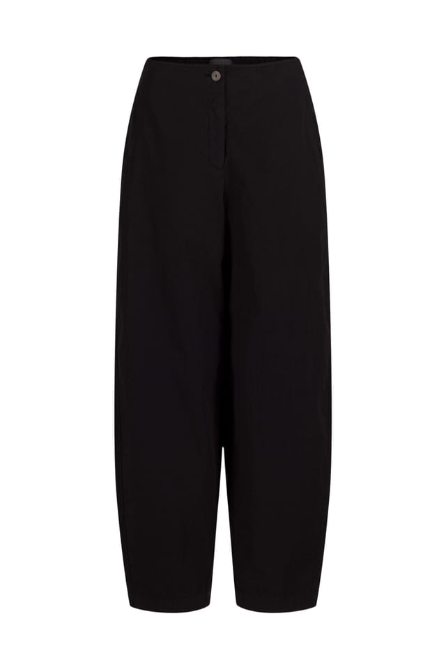 Trousers 638 - Crinkled cotton - 990BLACK - 10260110529