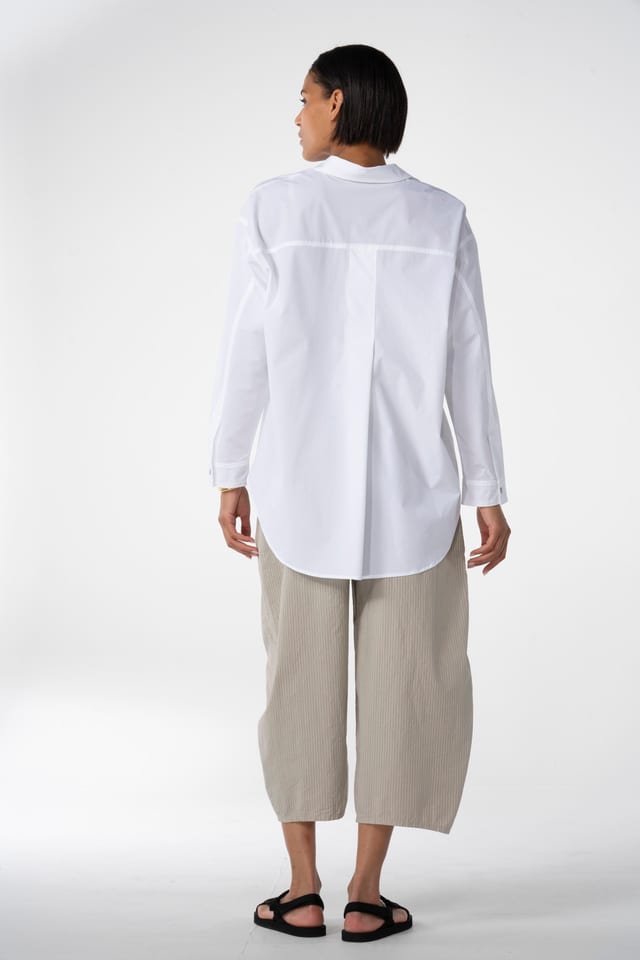Trousers 639 - Irregular, fine stripes on stretch cotton - 120NETTLE - 10260110530