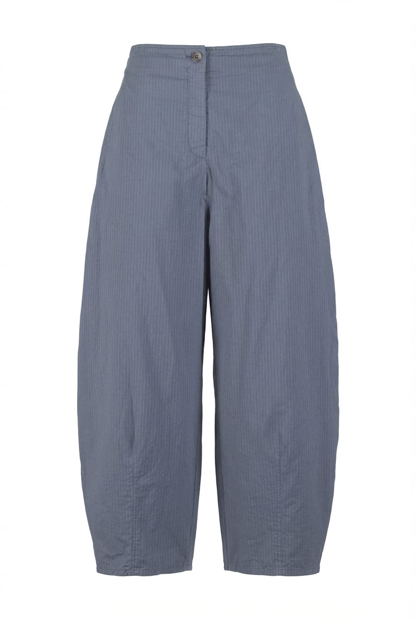 Trousers 639 - Irregular, fine stripes on stretch cotton - 470DEW - 10260110530