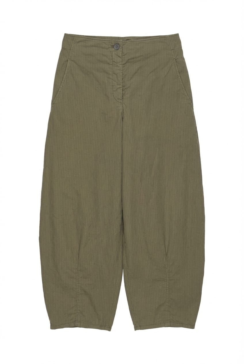 Trousers 639 - Irregular, fine stripes on stretch cotton - 780PALMTREE - 10260110530