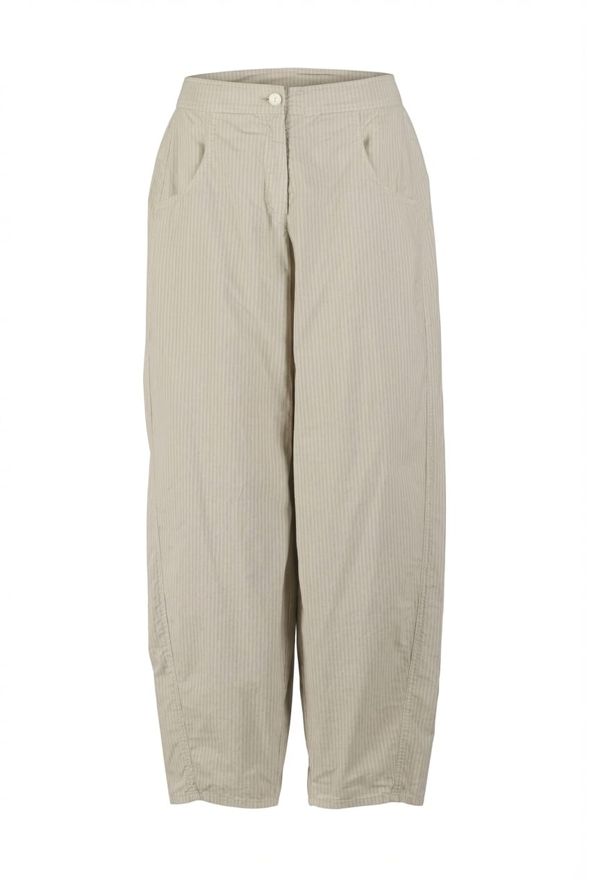 Trousers 641 - Irregular, fine stripes on stretch cotton - 120NETTLE - 10260110532