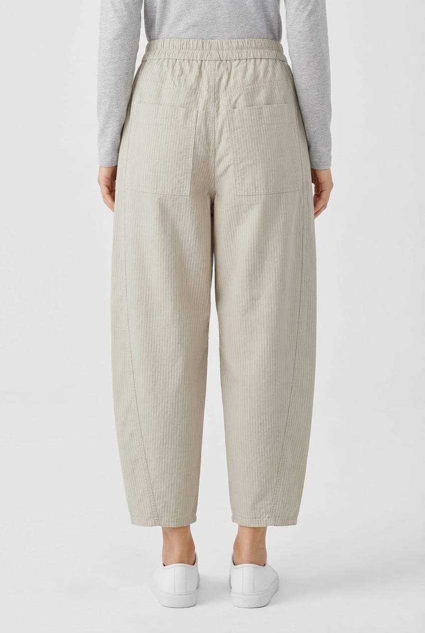 Trousers 641 - Irregular, fine stripes on stretch cotton - 120NETTLE - 10260110532