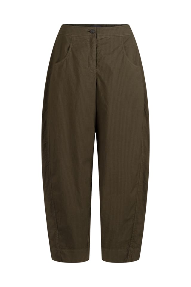 Trousers 641 - Irregular, fine stripes on stretch cotton - 780PALMTREE - 10260110532
