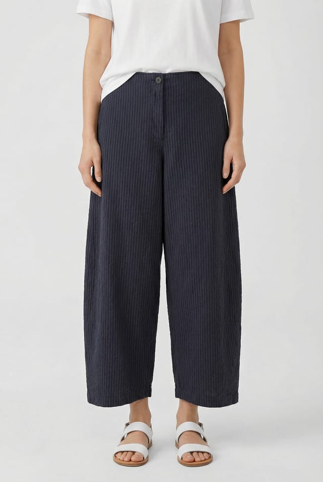 Trousers 642 - Mélange stripe - 490NAVY - 10260110533