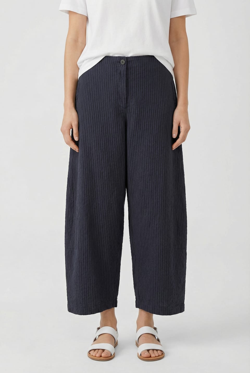 Trousers 642 - Mélange stripe - 490NAVY - 10260110533