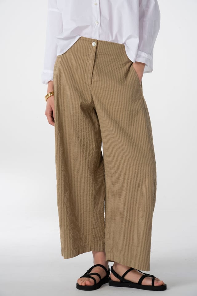 Trousers 642 - Mélange stripe - 840DUNE - 10260110533