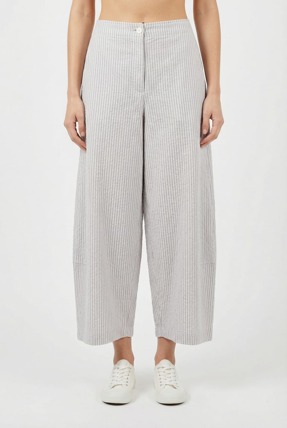 Trousers 642 - Mélange stripe - 920CHALK - 10260110533