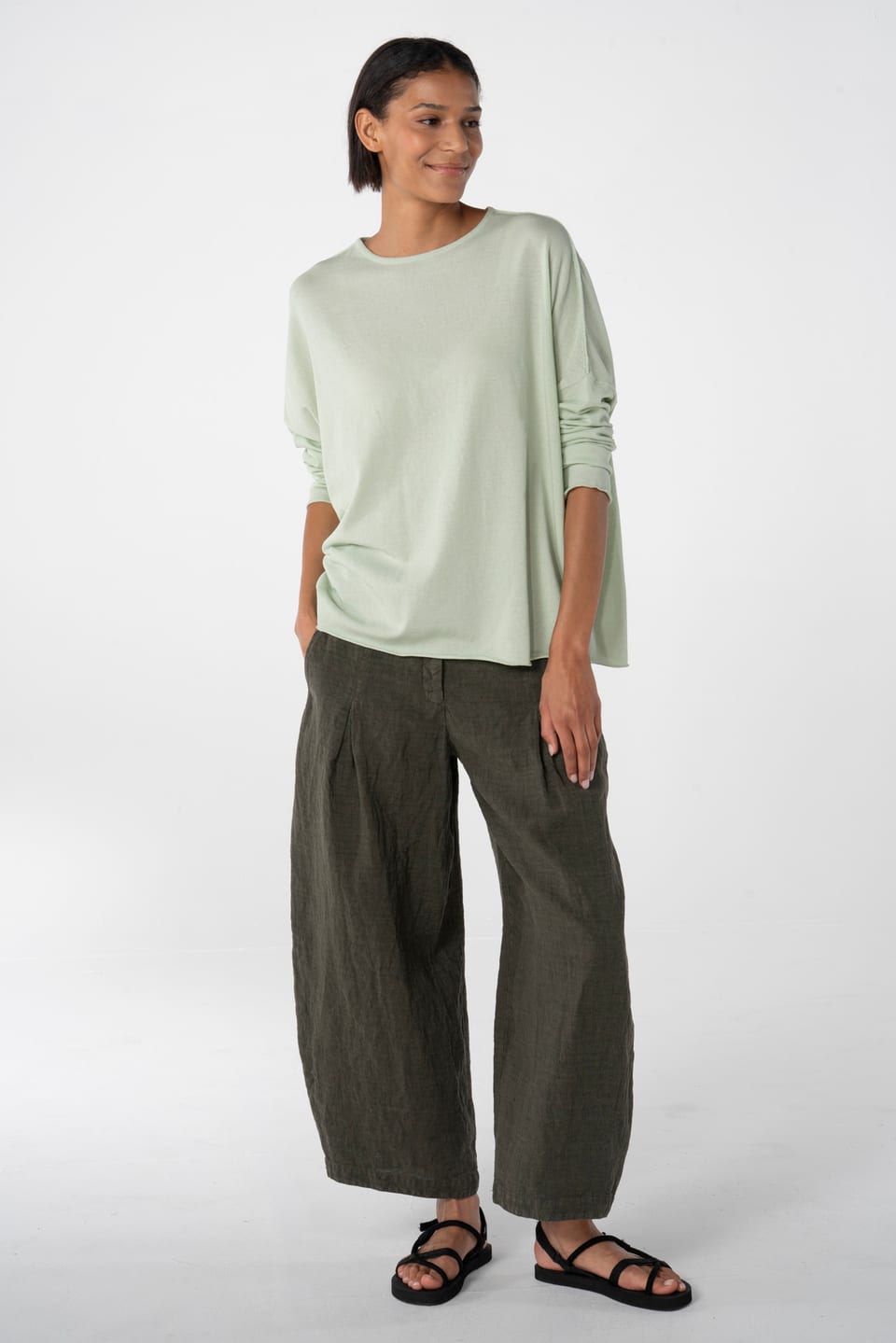 Broek 643 - Linnen streep - 780PALMTREE - 10260110534
