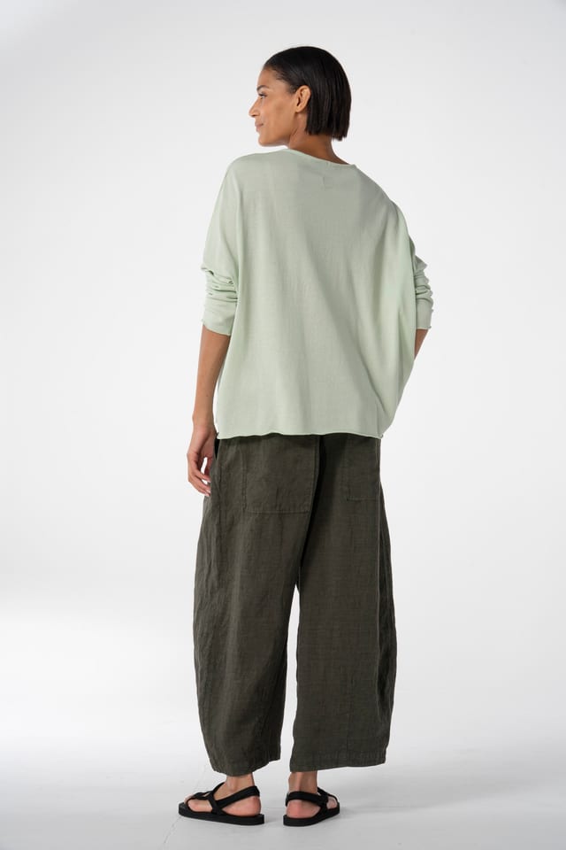 Trousers 643 - Linen fine stripes - 780PALMTREE - 10260110534