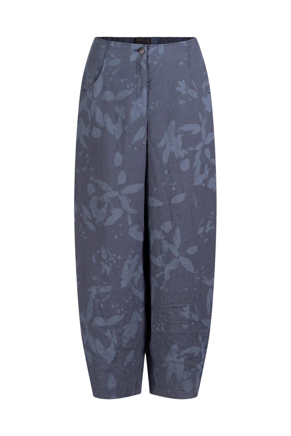 Trousers 644 - Chalk print on pure hemp - 470DEW - 10260110535