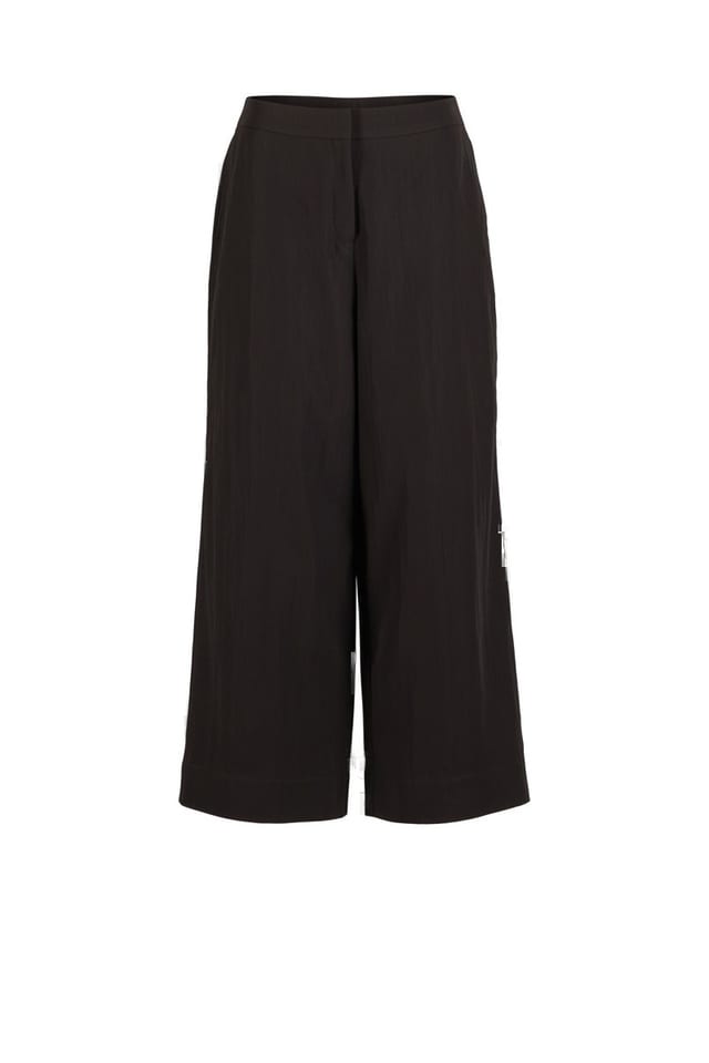 Trousers 645 - Subtle shiny lyocell blend - 990BLACK - 10260110536