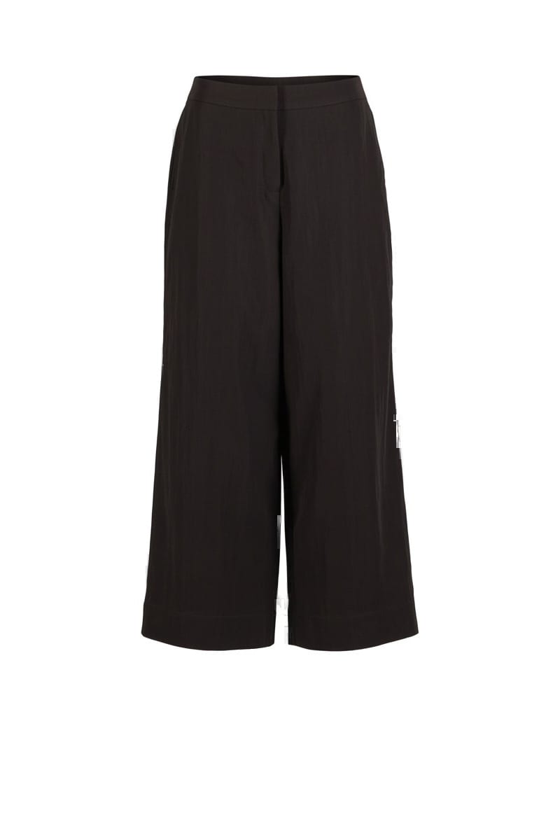 Trousers 645 - Subtle shiny lyocell blend - 990BLACK - 10260110536