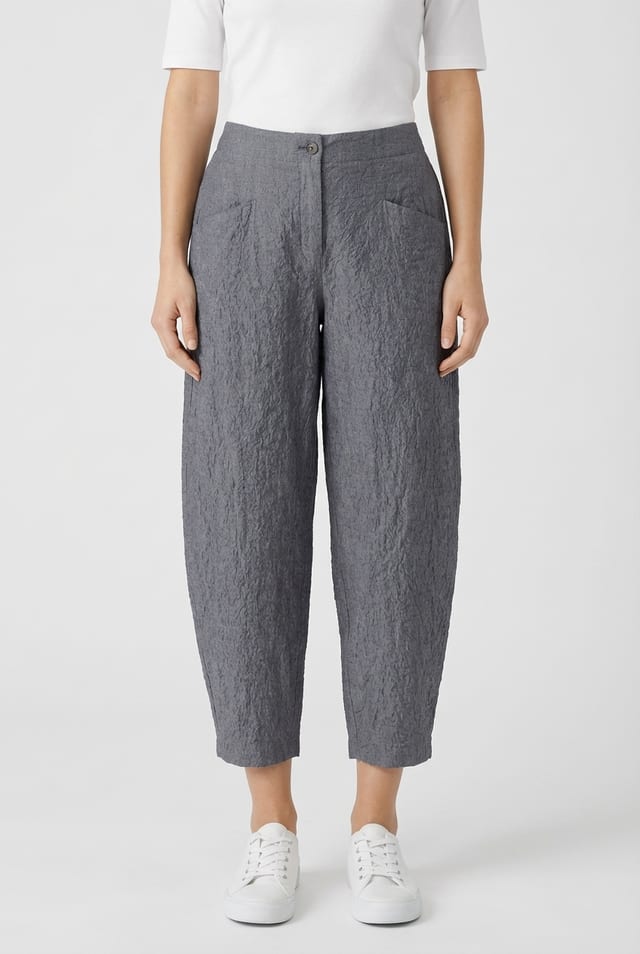 Trousers 647 - Chambray seersucker - 490NAVY - 10260110538