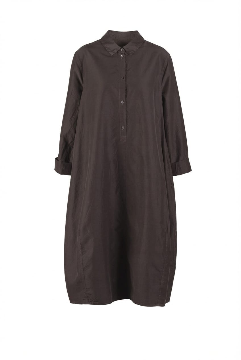 Dress 609 - Cotton cupro rips - 480SHALE - 10260110550