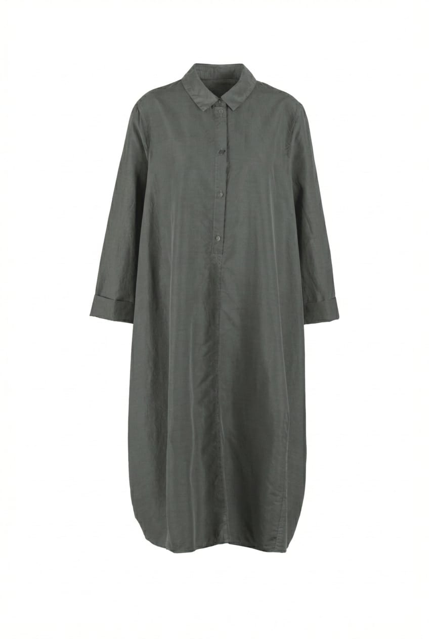 Dress 609 - Cotton cupro rips - 652ALOE - 10260110550