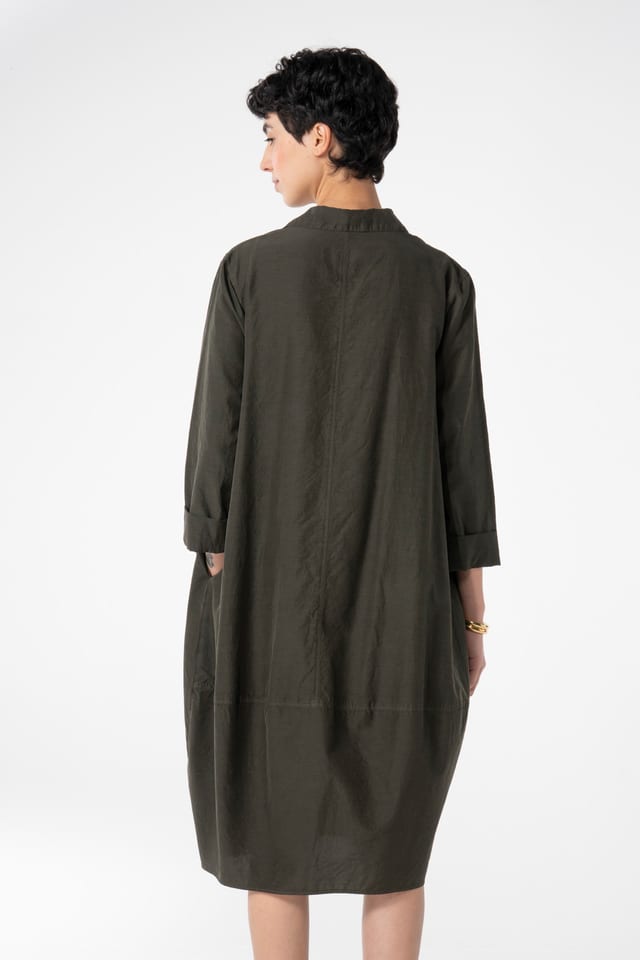 Dress 609 - Cotton cupro rips - 782PALMTREE - 10260110550