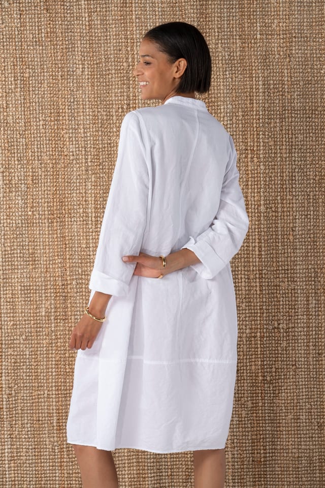 Dress 610 - Flowing dobby - 100WHITE - 10260110551