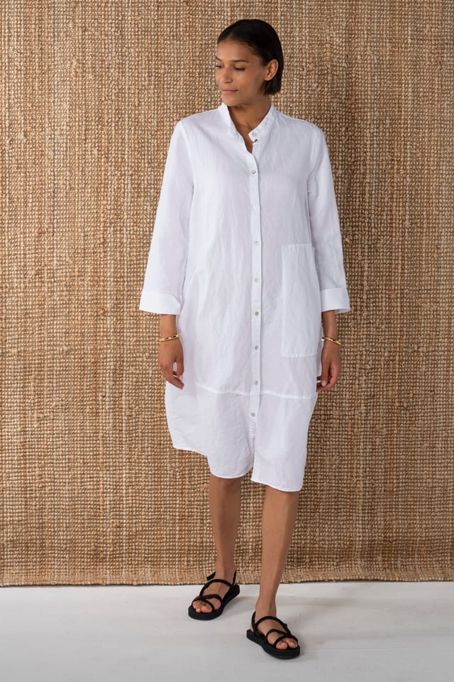 Dress 610 - Flowing dobby - 100WHITE - 10260110551