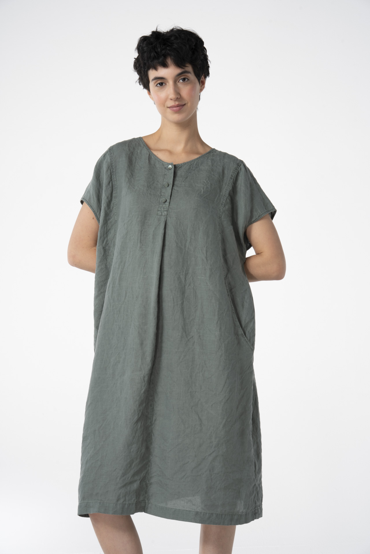 Dress 612 Green Pure Hemp