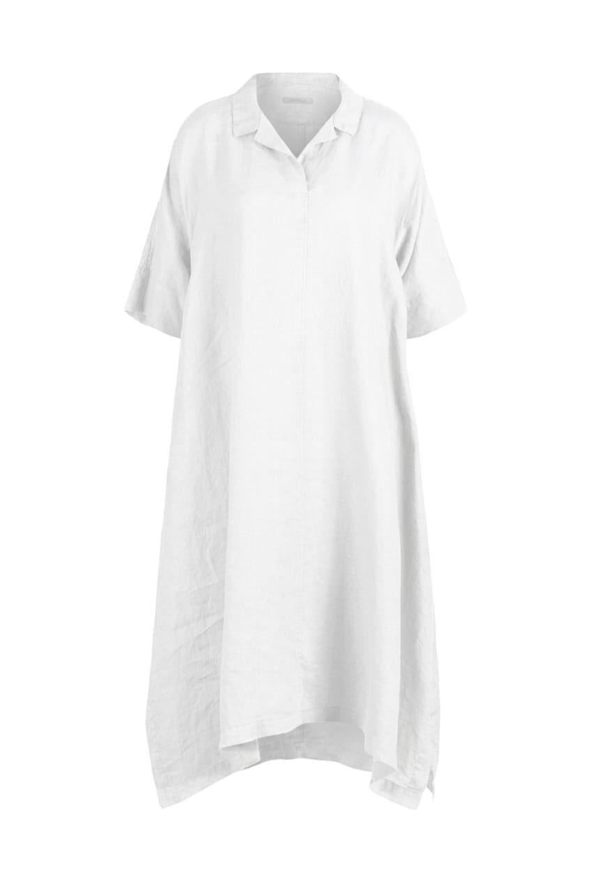 Dress 615 - Pure linen - 100WHITE - 10260110556