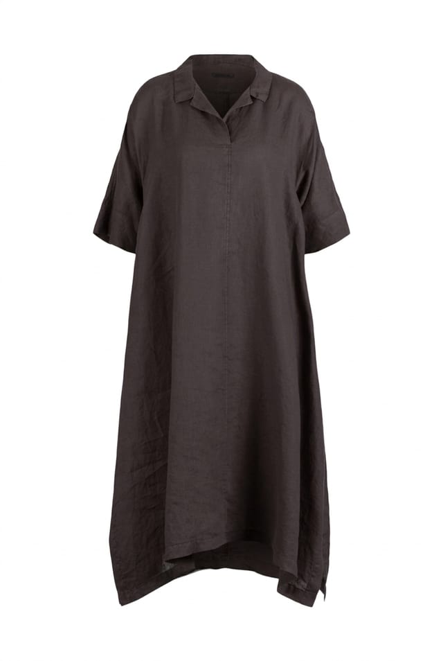 Dress 615 - Pure linen - 480SHALE - 10260110556