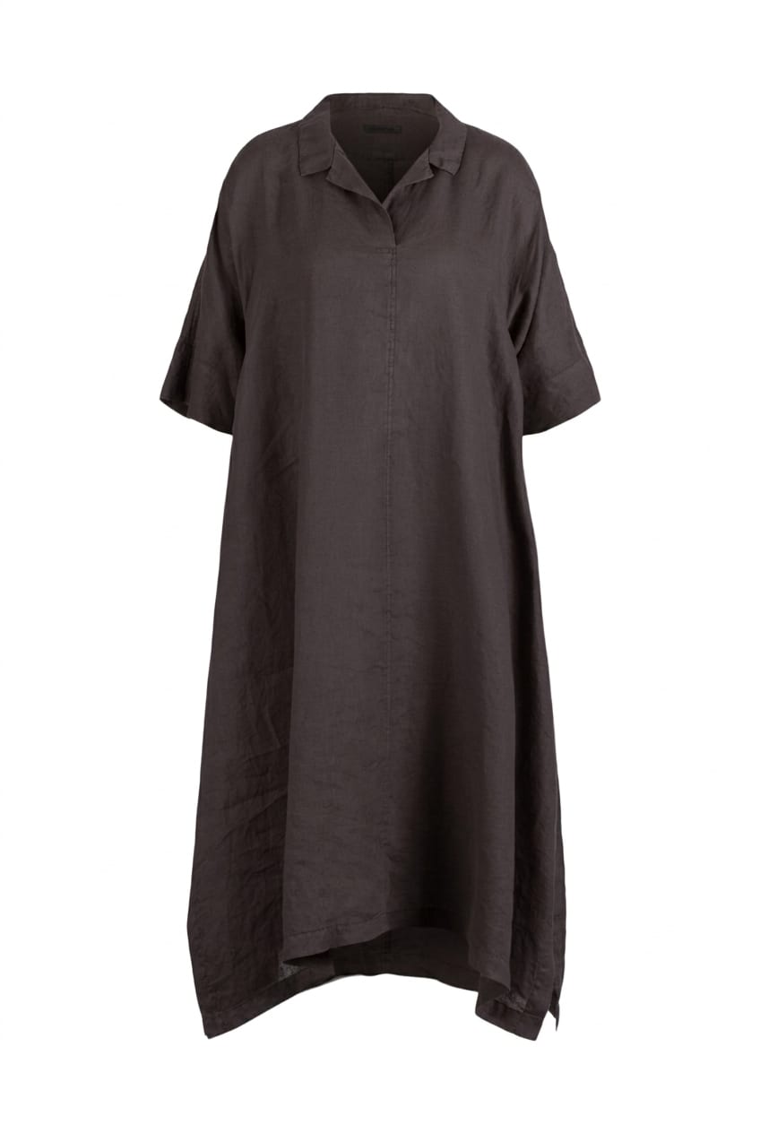 Dress 615 - Pure linen - 480SHALE - 10260110556