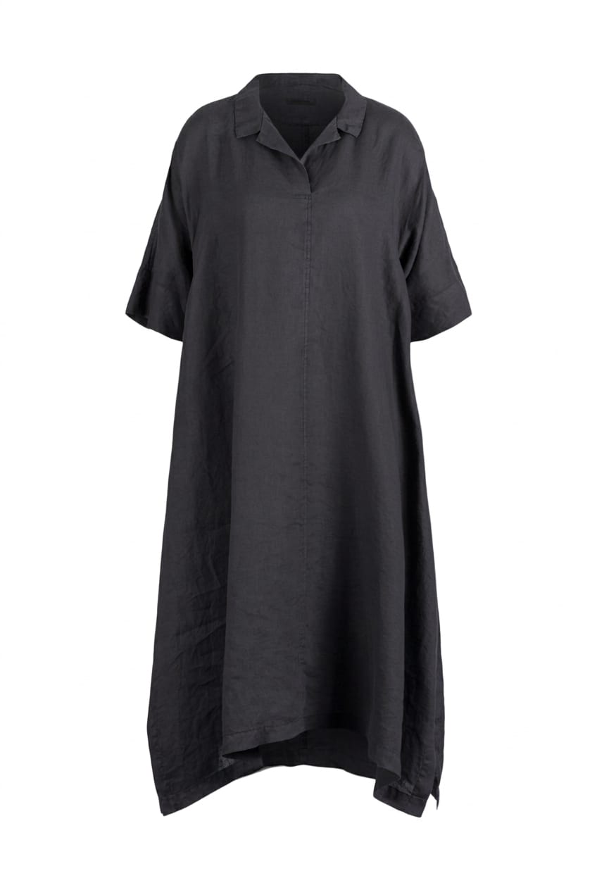Dress 615 - Pure linen - 490NAVY - 10260110556