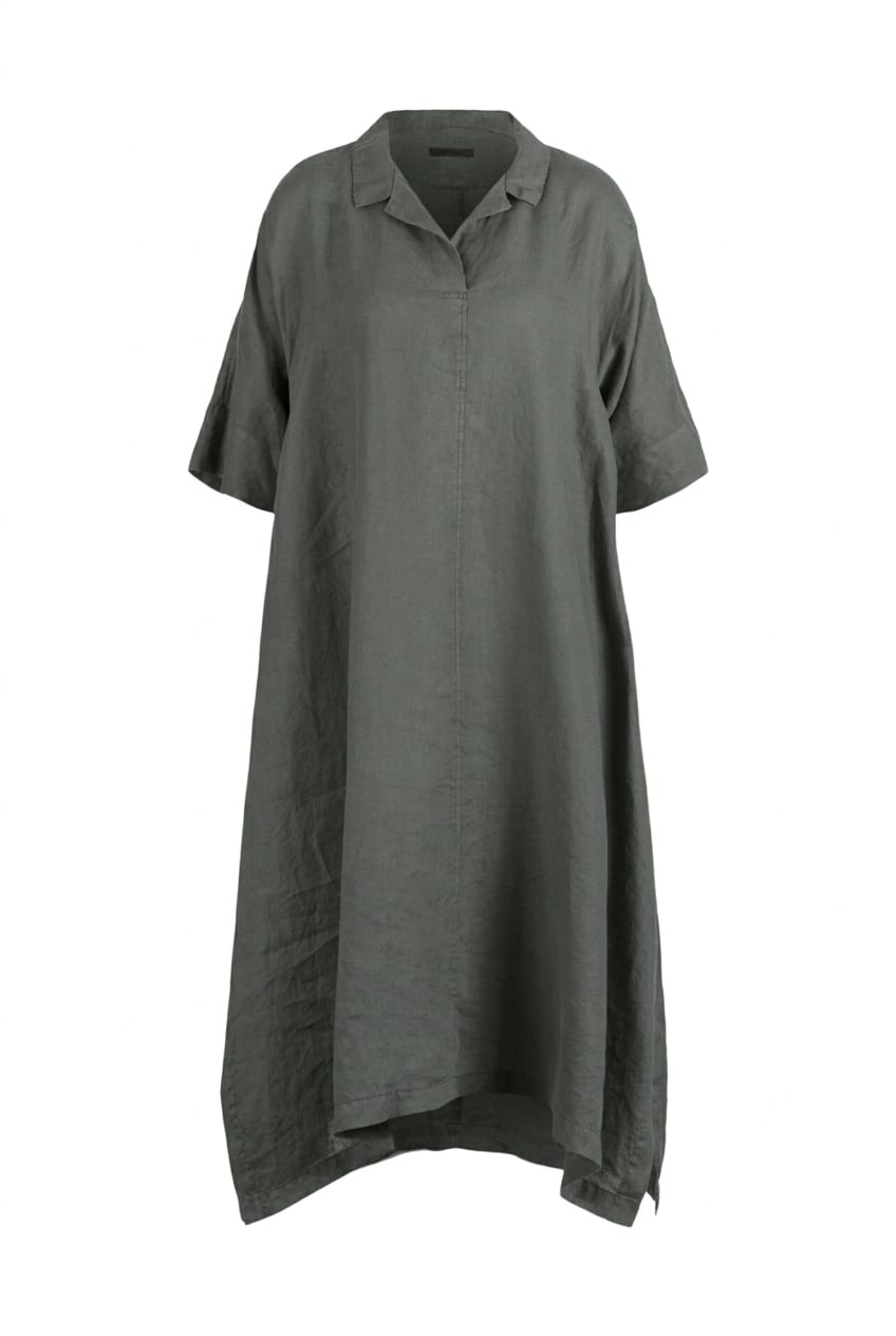 Dress 615 - Pure linen - 652ALOE - 10260110556