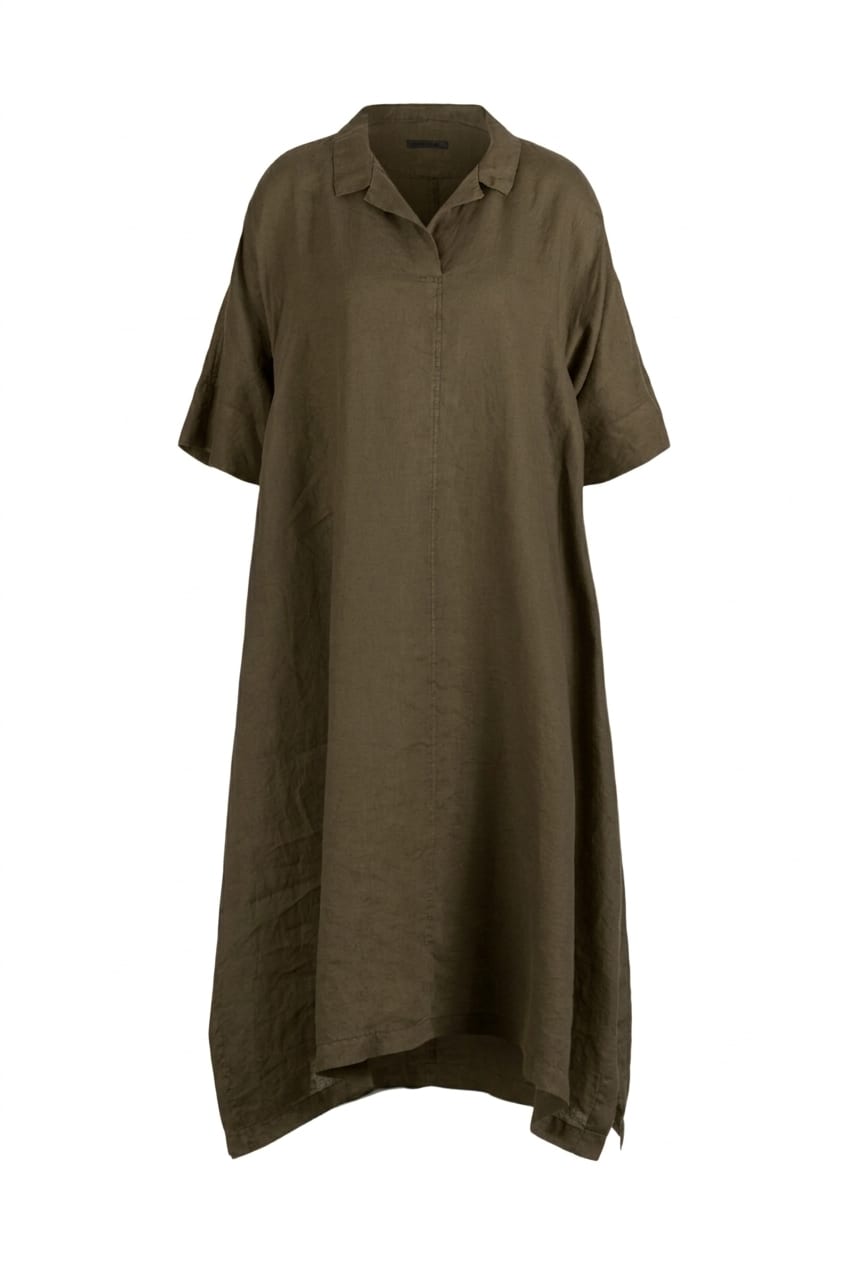 Dress 615 - Pure linen - 772CACTUS - 10260110556