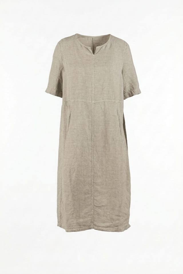 Dress 616 - Linen fine stripes - 120NETTLE - 10260110557