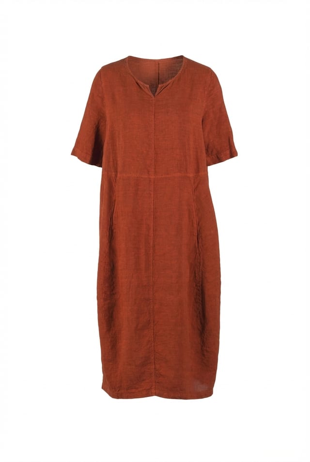 Dress 616 - Linen fine stripes - 260PICANTE - 10260110557
