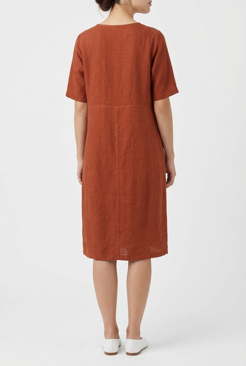 Dress 616 - Linen fine stripes - 260PICANTE - 10260110557