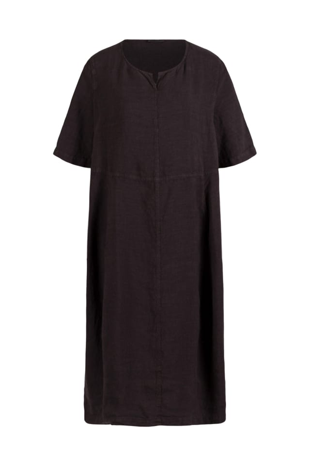 Dress 616 - Linen fine stripes - 480SHALE - 10260110557