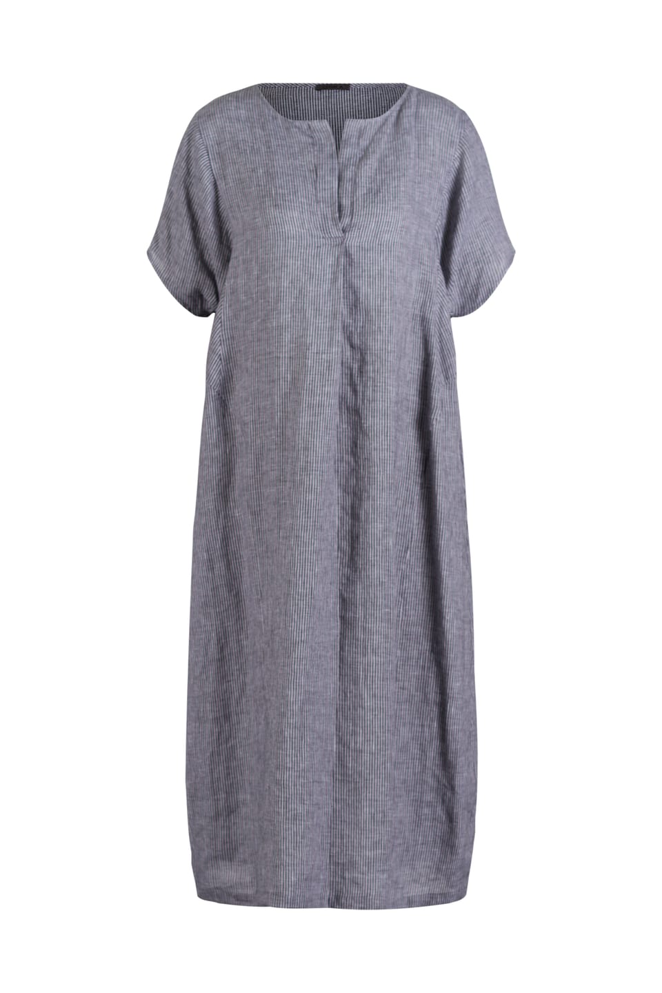 Dress 618 - Linen stripes variations - 990BLACK - 10260110559