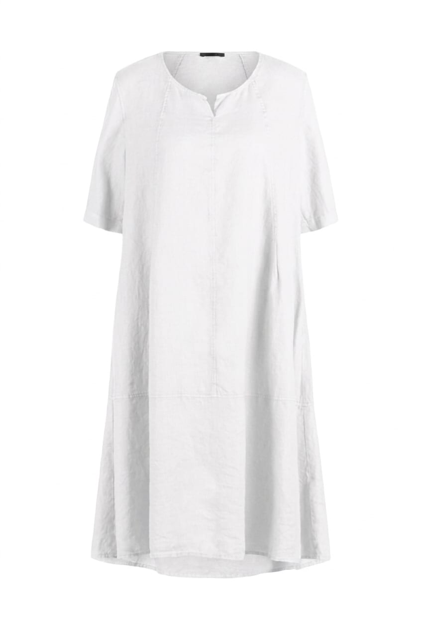 Dress 620 - Pure linen - 100WHITE - 10260110561