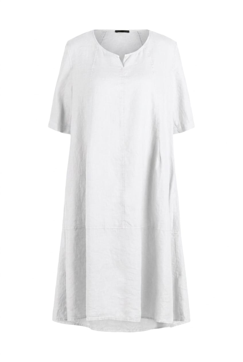 Dress 620 - Pure linen - 103WHITE - 10260110561