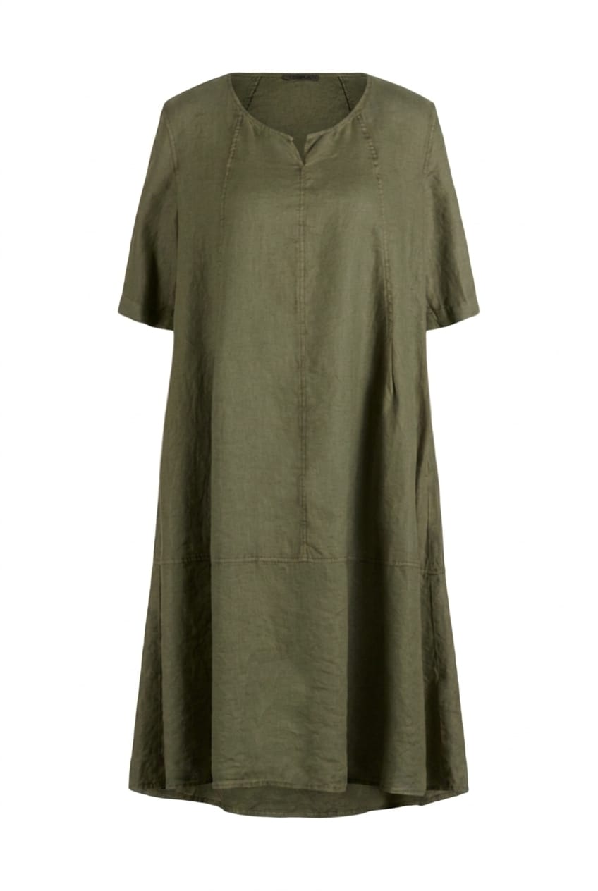 Dress 620 - Pure linen - 622POOL - 10260110561