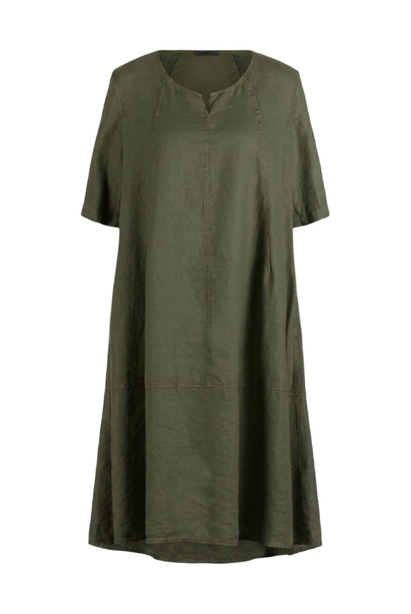 Dress 620 - Pure linen - 652ALOE - 10260110561